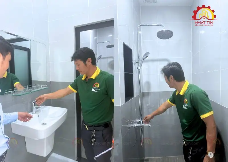 Quá trình hoàn thiện nhà 2 tầng của chị Huyền Thuận An Xây dựng Nhất Tín 1
