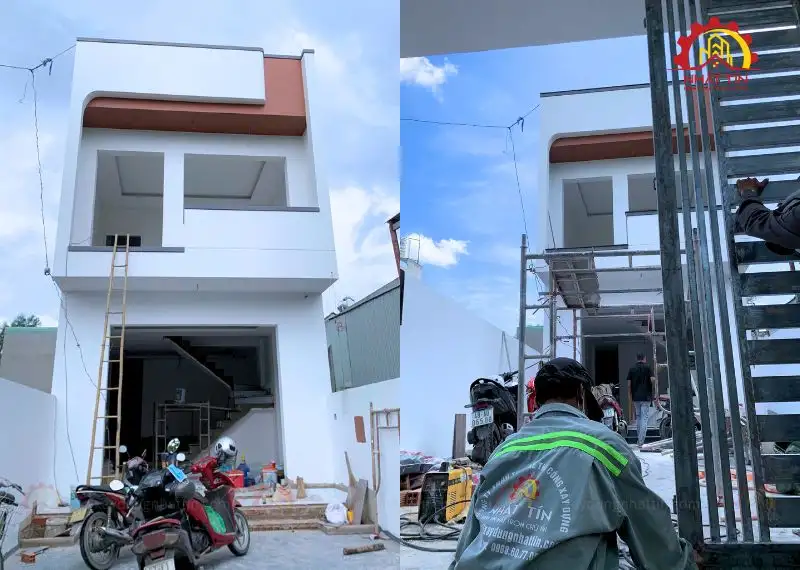 Quá trình hoàn thiện nhà 2 tầng của chị Huyền Thuận An Xây dựng Nhất Tín 1