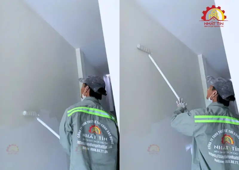 Quá trình hoàn thiện nhà 2 tầng của chị Huyền Thuận An Xây dựng Nhất Tín 1