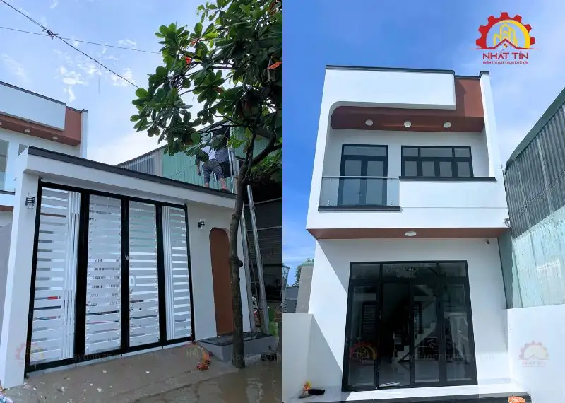 Quá trình hoàn thiện nhà 2 tầng của chị Huyền Thuận An Xây dựng Nhất Tín 1