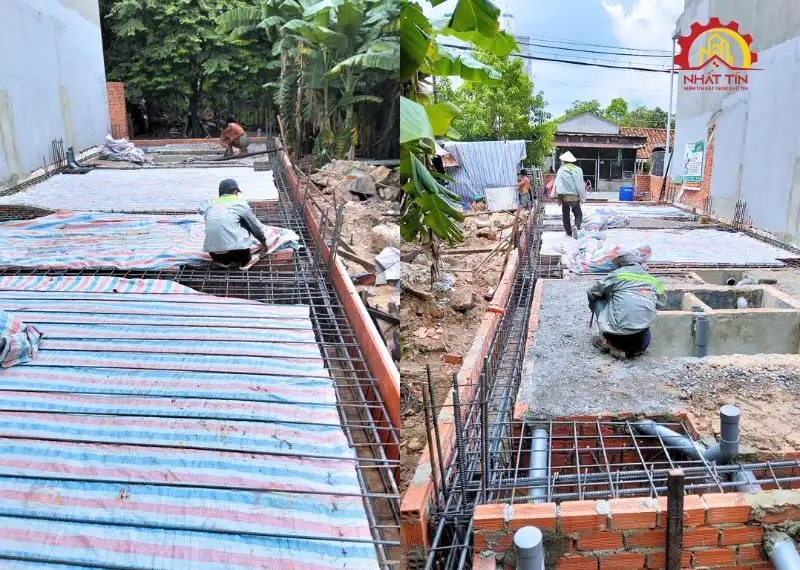 Thi công phần móng nhà 3 tầng hiện đại của anh Minh Xây dựng Nhất Tín 1
