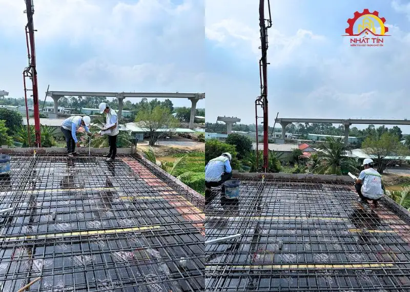 Thi công phần thô dự án dự án xây nhà anh Minh Hóc Môn Xây dựng Nhất Tín 1