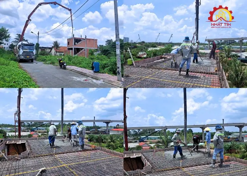 Thi công phần thô dự án dự án xây nhà anh Minh Hóc Môn Xây dựng Nhất Tín 1