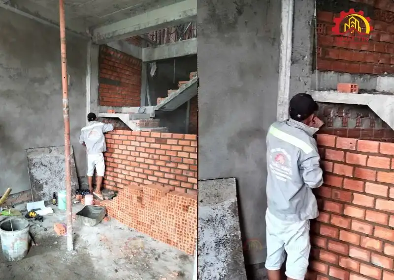 Thi công phần thô dự án dự án xây nhà anh Minh Hóc Môn Xây dựng Nhất Tín 1