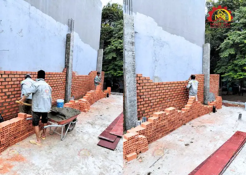 Thi công phần thô dự án dự án xây nhà anh Minh Hóc Môn Xây dựng Nhất Tín 1