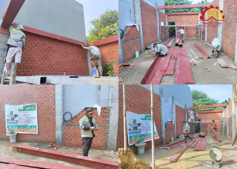 Thi công phần thô dự án dự án xây nhà anh Minh Hóc Môn Xây dựng Nhất Tín 1