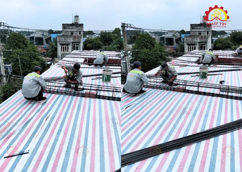 Thi công phần thô dự án dự án xây nhà anh Minh Hóc Môn Xây dựng Nhất Tín 1