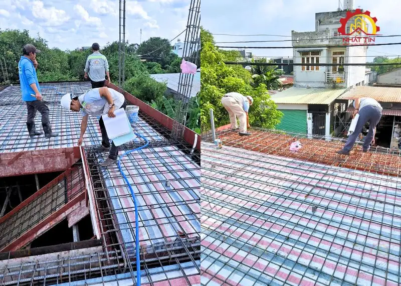 Thi công phần thô dự án dự án xây nhà anh Minh Hóc Môn Xây dựng Nhất Tín 1