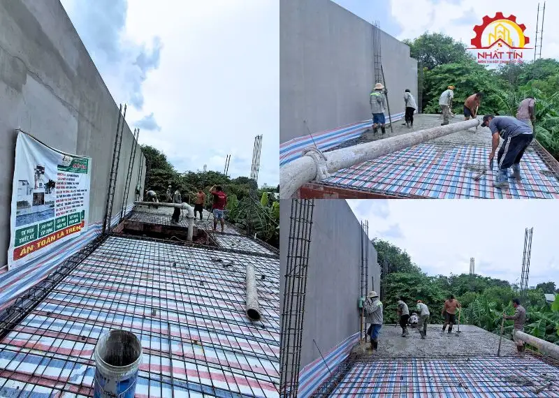 Thi công phần thô dự án dự án xây nhà anh Minh Hóc Môn Xây dựng Nhất Tín 1