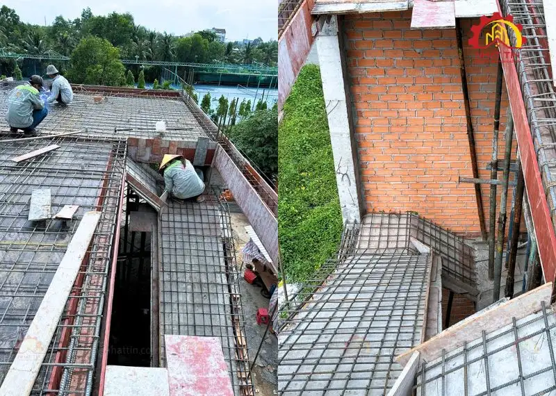 Thi công phần thô dự án dự án xây nhà anh Minh Hóc Môn Xây dựng Nhất Tín 1