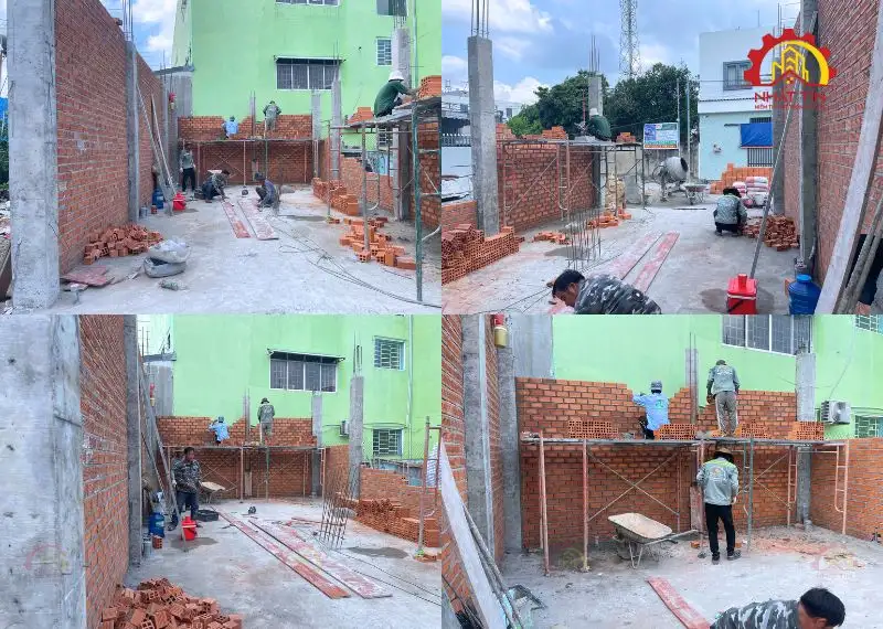 Thi công phần thô nhà anh Việt ở Lái Thiêu Xây dựng Nhất Tín 1