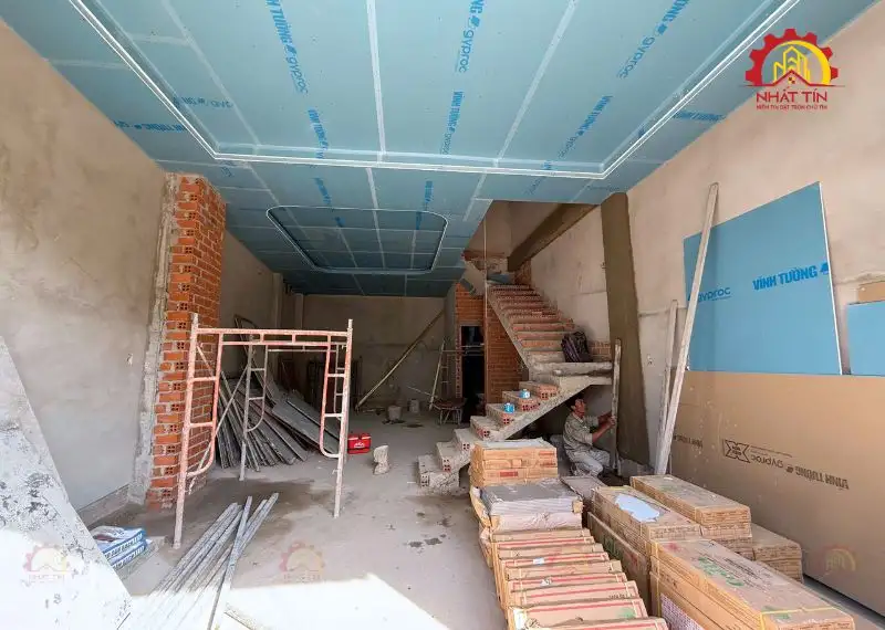 Thi công phần thô nhà anh Việt ở Lái Thiêu Xây dựng Nhất Tín 1