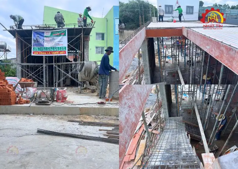 Thi công phần thô nhà anh Việt ở Lái Thiêu Xây dựng Nhất Tín 1