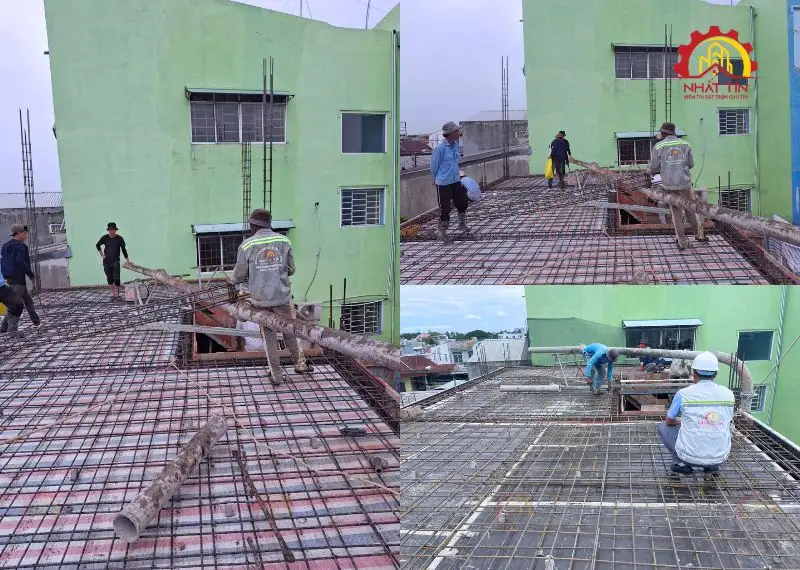 Thi công phần thô nhà anh Việt ở Lái Thiêu Xây dựng Nhất Tín 1