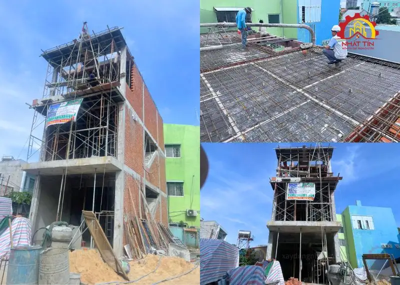 Thi công phần thô nhà anh Việt ở Lái Thiêu Xây dựng Nhất Tín 1