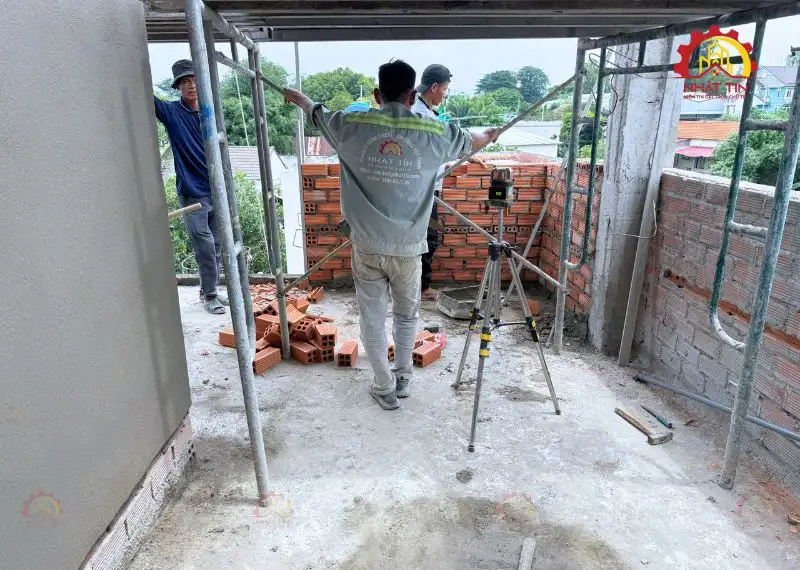 Thi công phần thô nhà anh Việt ở Lái Thiêu Xây dựng Nhất Tín 1