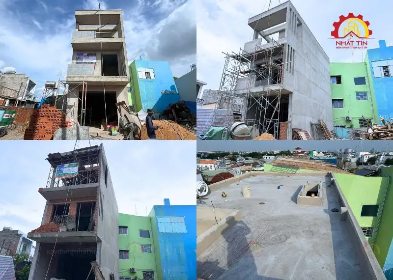 Thi công phần thô nhà anh Việt ở Lái Thiêu Xây dựng Nhất Tín 1