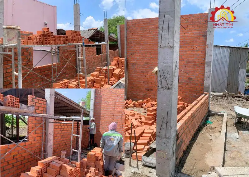 Thi công phần thô nhà cấp 4 anh Sơn Xây dựng Nhất Tín 1