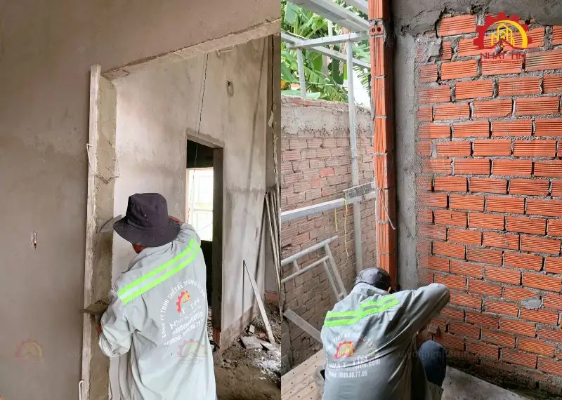 Thi công phần thô nhà cấp 4 anh Sơn Xây dựng Nhất Tín 1
