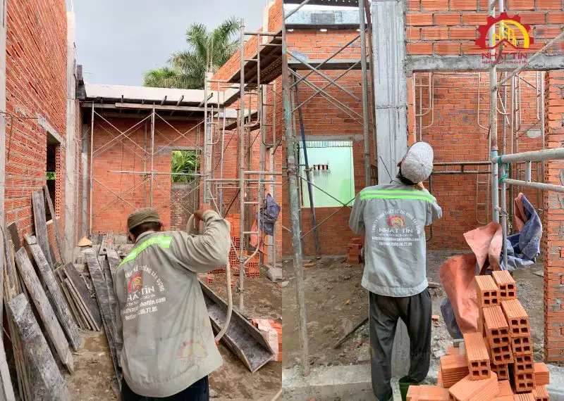 Thi công phần thô nhà cấp 4 anh Sơn Xây dựng Nhất Tín 1