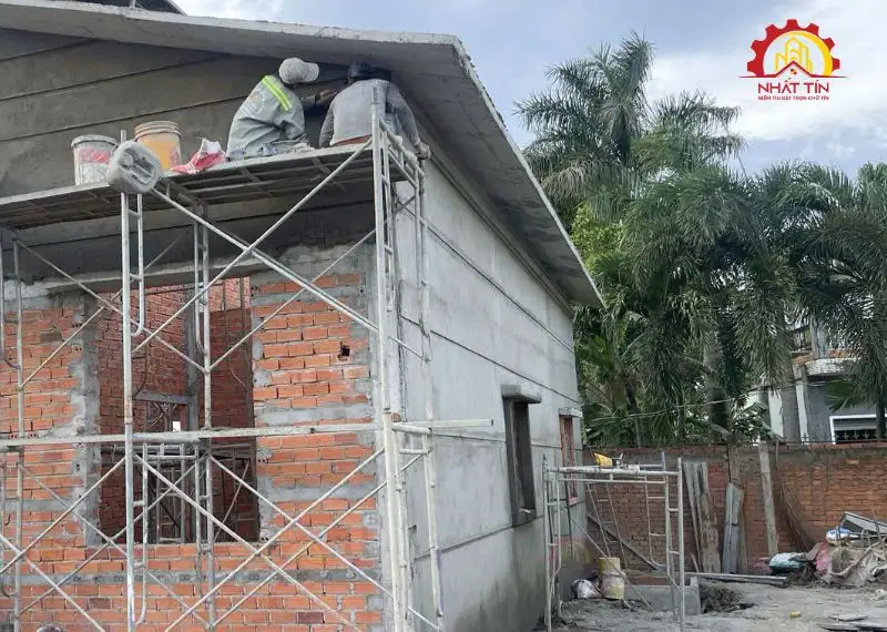 Thi công phần thô nhà cấp 4 anh Sơn Xây dựng Nhất Tín 1