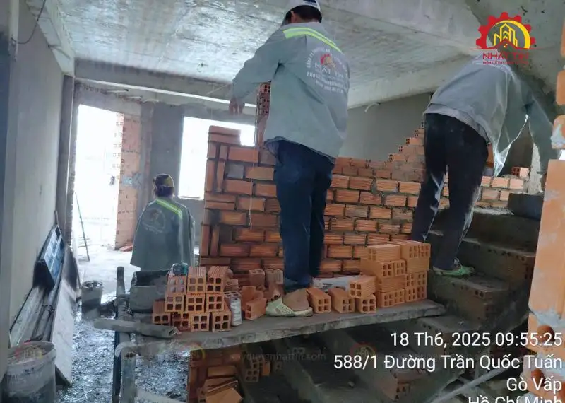 Dự án Xây nhà 1 trệt 2 lầu tại Gò Vấp của chị Thanh Mai