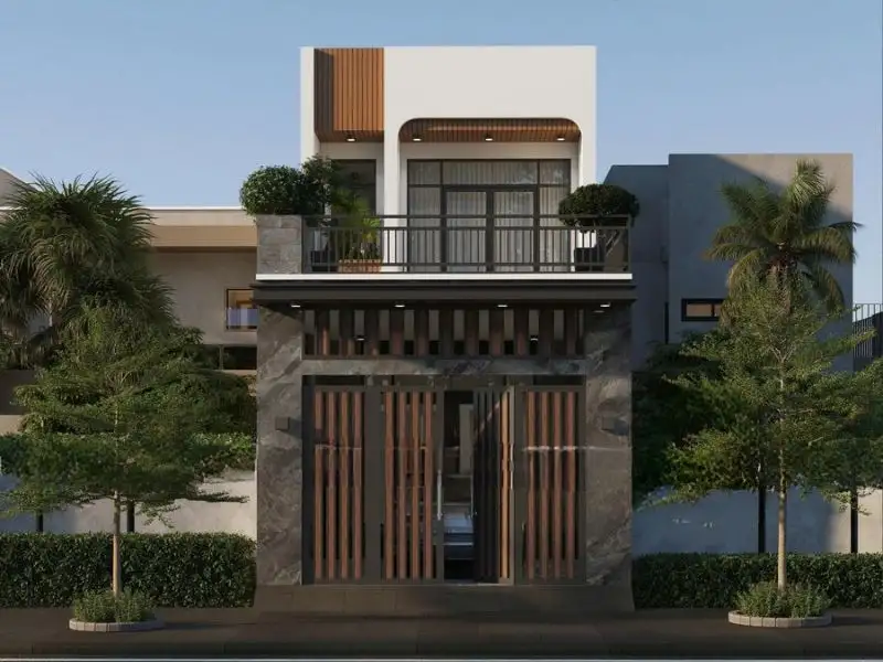 Thiết kế nhà 2 tầng 4 phòng ngủ 70m2 tạo không gian riêng tư cho gia đình nhiều thế hệ xây dựng Nhất Tín 1