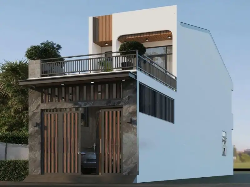 Thiết kế nhà 2 tầng 4 phòng ngủ 70m2 tạo không gian riêng tư cho gia đình nhiều thế hệ xây dựng Nhất Tín 1