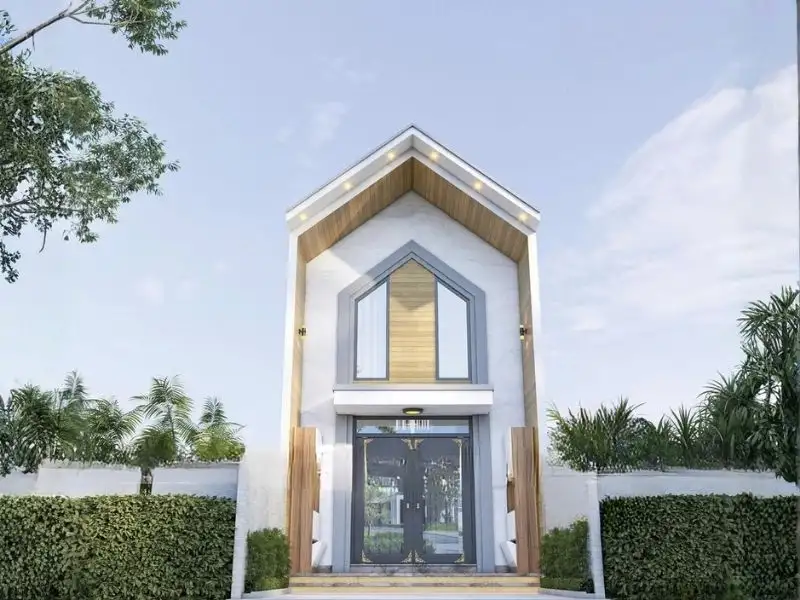 Thiết kế nhà 50m2 có gác lửng mái chữ A đơn giản Xây dựng Nhất Tín 1