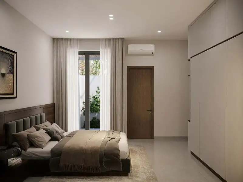 Thiết kế nhà 70m2 3 phòng ngủ mái bằng phong cách Hiện Đại xây dựng Nhất Tín 1