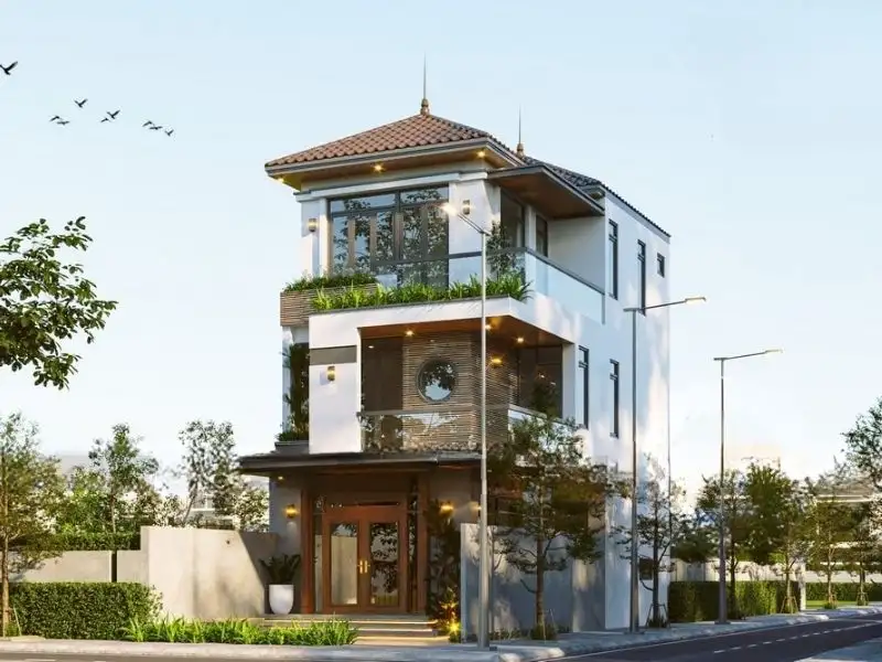 Thiết kế nhà 72m2 3 tầng ban công kính rộng thoáng Xây dựng Nhất Tín 1