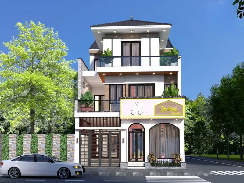 Thiết kế nhà 80m2 3 tầng kết hợp kinh doanh ở tầng trệt giúp tối ưu chi phí Xây dựng Nhất Tín 1