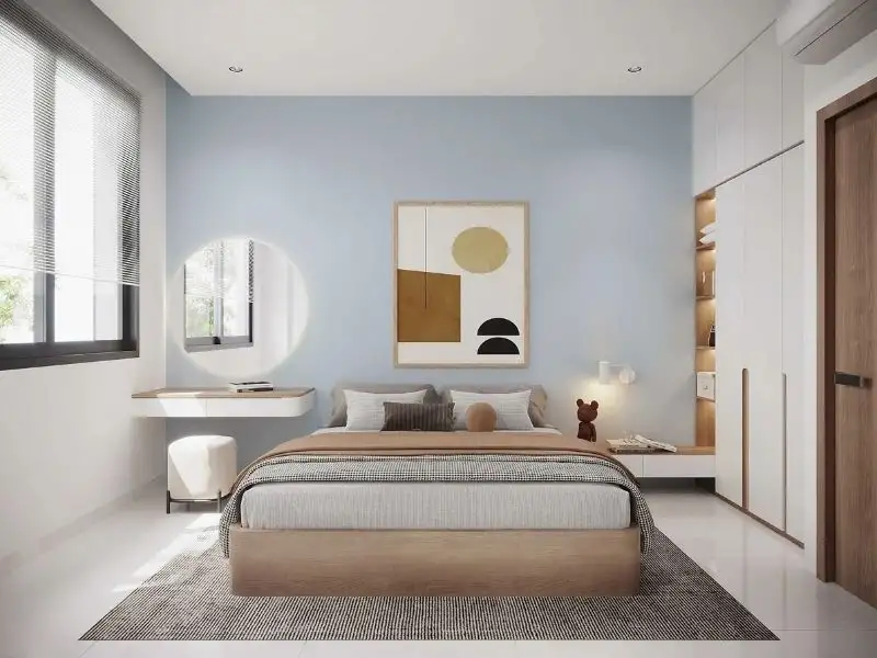 Thiết kế nhà mặt tiền 12m sâu 5m 3 tầng 1 tum với không gian sống xanh Hiện Đại Xây dựng Nhất Tín 1