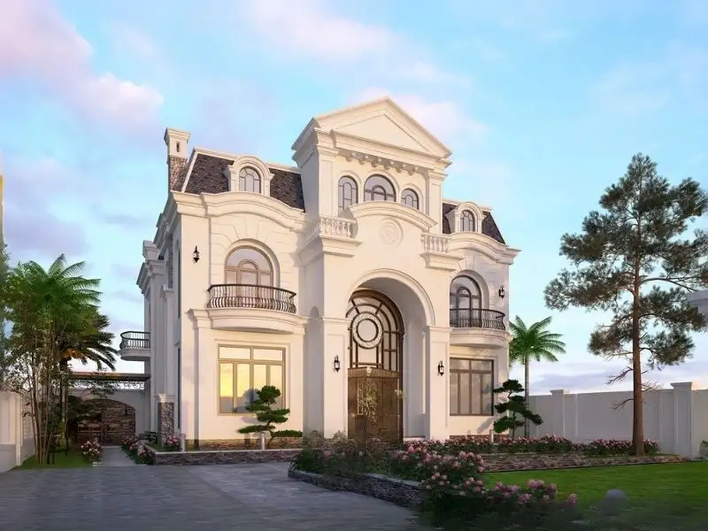Thiết kế nhà vuông 11x8m 2 tầng mang phong cách Tân Cổ Điển Xây dựng Nhất Tín 1