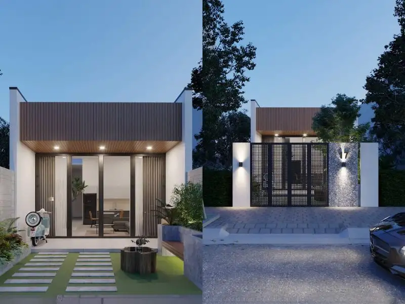Ý tưởng xây nhà 50m2 có sân vườn tạo không gian thư giãn Xây dựng Nhất Tín 1