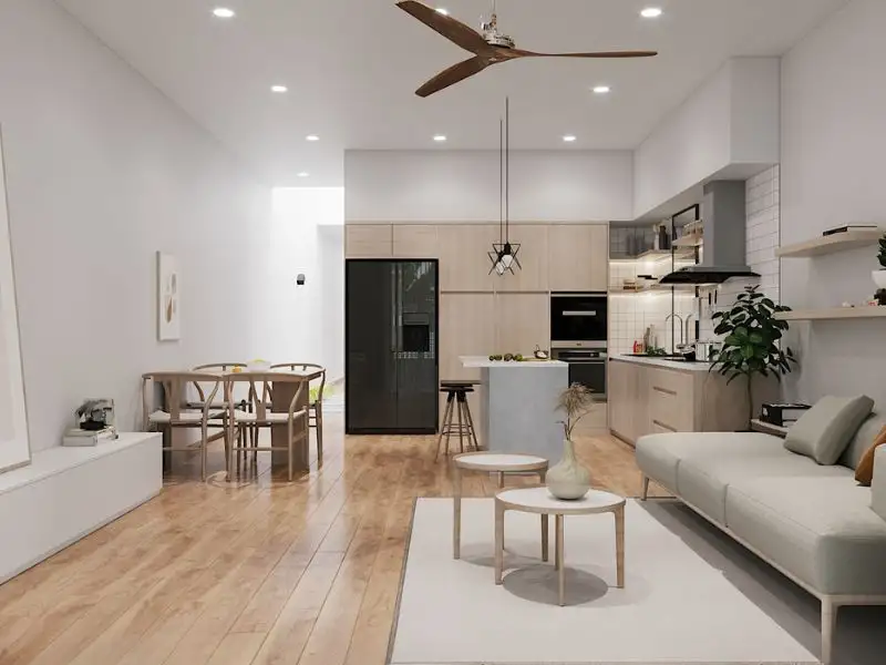 Ý tưởng xây nhà 50m2 có sân vườn tạo không gian thư giãn Xây dựng Nhất Tín 1