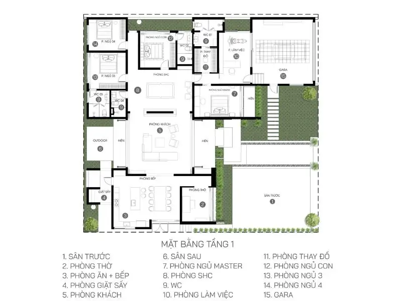Bản vẽ 2D mặt bằng nhà 200m2 bố trí tiện ích thông minh Xây dựng Nhất Tín 1