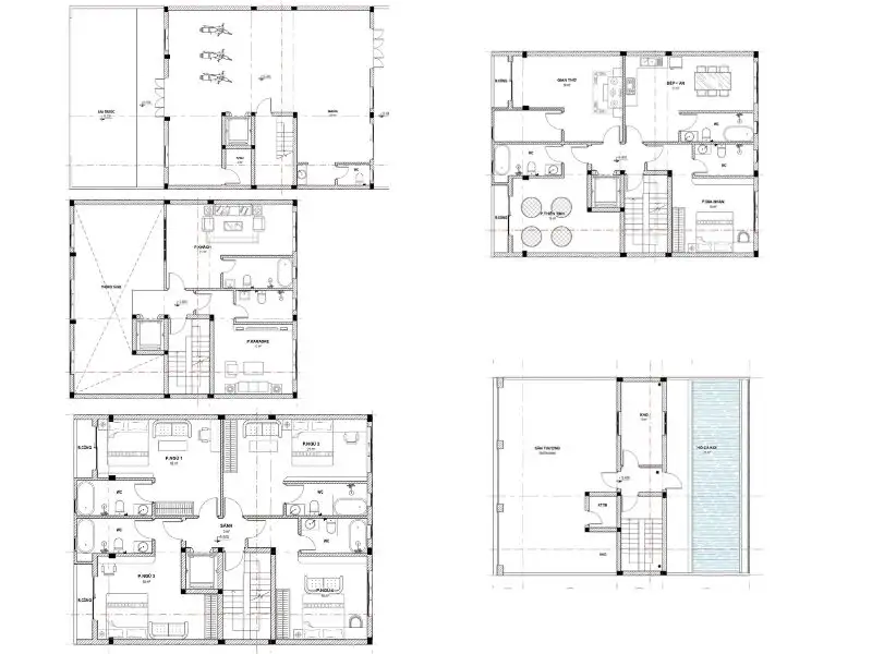 Bản vẽ 2D mặt bằng nhà 200m2 bố trí tiện ích thông minh Xây dựng Nhất Tín 1