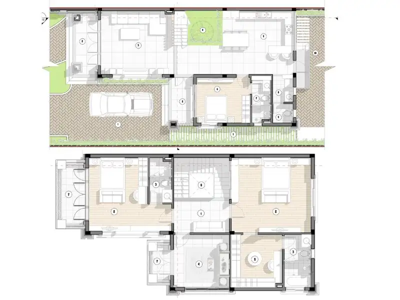 Bản vẽ bố trí công năng nhà 150m2 đầy tiện ích Xây dựng Nhất Tín 1