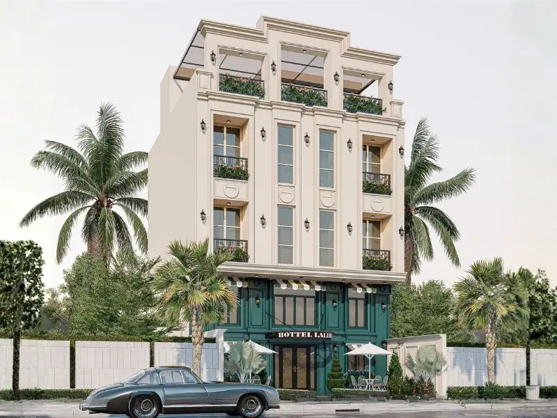 Khách sạn 10x20m với ngoại thất bắt mắt Xây dựng Nhất Tín 1