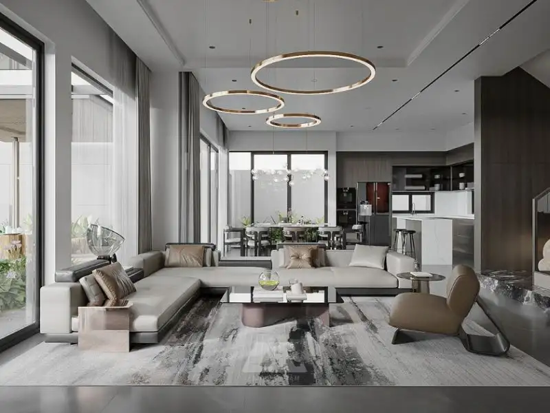 Mẫu biệt thự mặt bằng nhà phố 200m2 (8x20m) tối giản Hiện Đại cho gia đình thành thị Xây dựng Nhất Tín 1