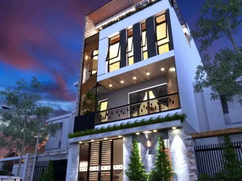 Mẫu nhà 120m2 Hiện Đại 4 tầng mang đến phong cách sống năng động Xây dựng Nhất Tín 1