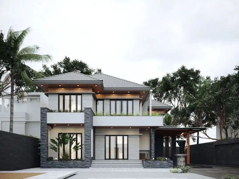 Mẫu nhà 2 tầng 4 phòng ngủ 150m2 mang nét hiện đại, tiện nghi và đầy đủ công năng Xây dựng Nhất Tín 1