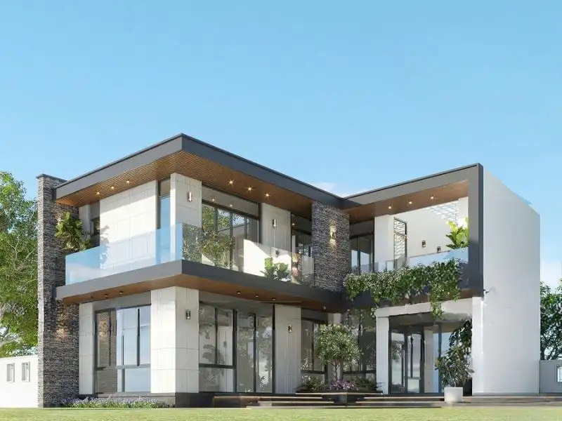 Mẫu nhà chữ L 2 tầng 132m2 3 phòng ngủ chan hòa cùng thiên nhiên Xây dựng Nhất Tín 1