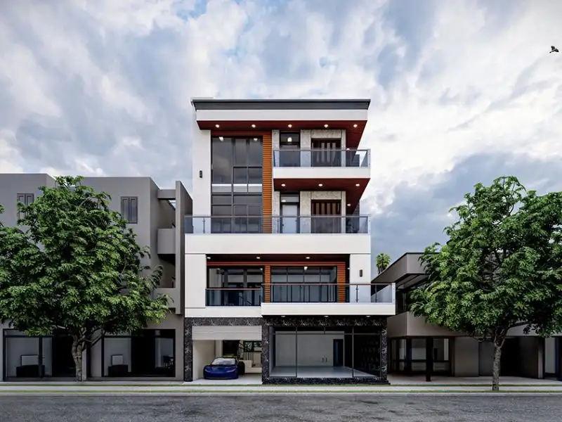 Mẫu nhà đẹp diện tích 150m2 4 tầng có thiết kế mái bằng tinh tế Xây dựng Nhất Tín 1