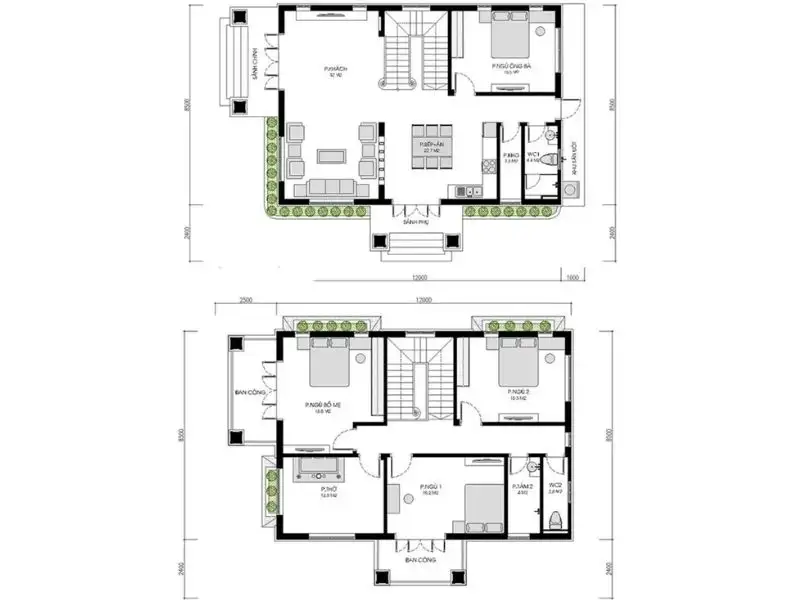 Mẫu nhà mái Nhật 4 phòng ngủ đẹp tối ưu công năng sử dụng Xây dựng Nhất Tín 1