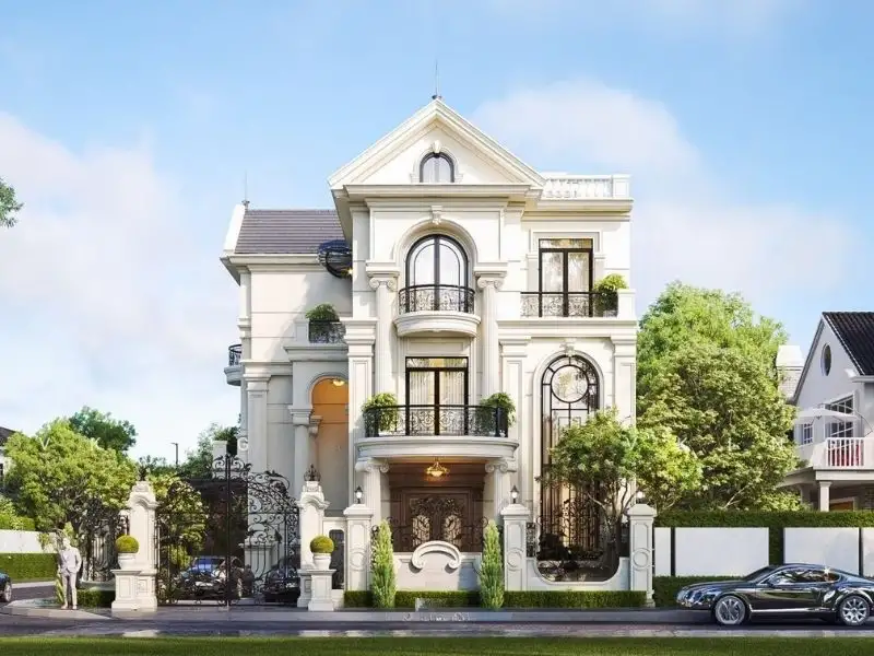 Mẫu nhà mái Thái 3 tầng ấn tượng Xây dựng Nhất Tín 1