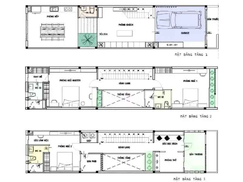 Mẫu nhà mái Thái 3 tầng ấn tượng Xây dựng Nhất Tín 1