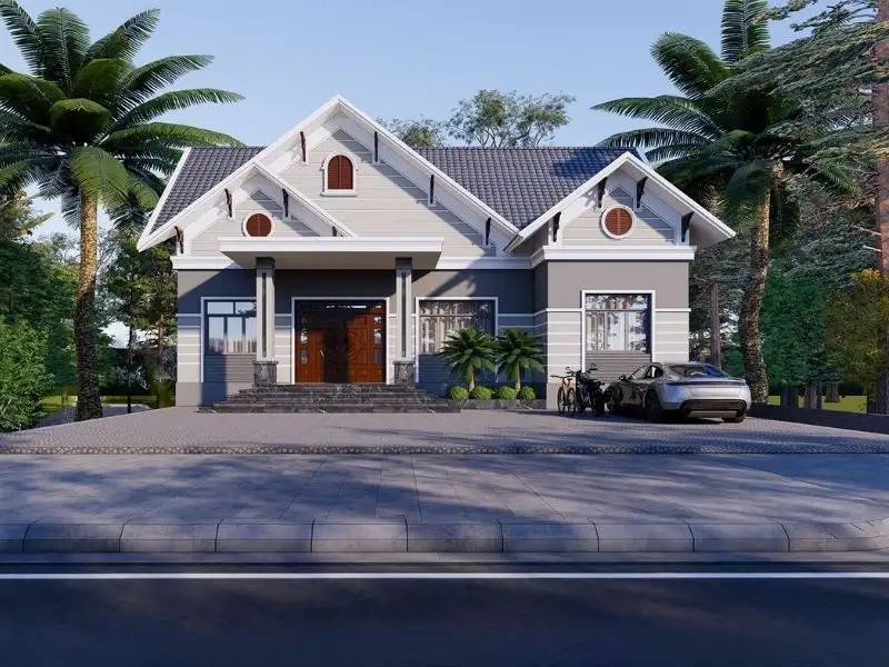 Mẫu nhà mái Thái ngang 10m vạn người mê Xây dựng Nhất Tín 1