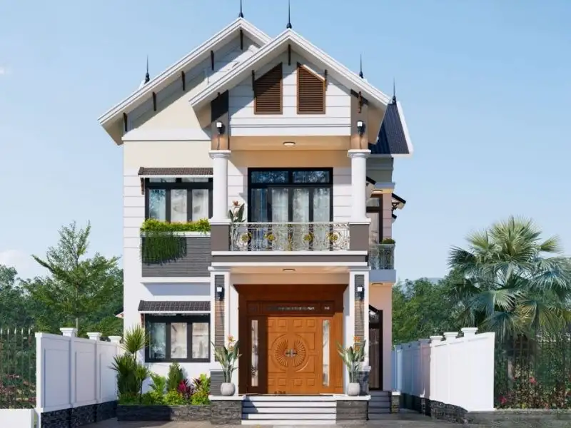 Mẫu nhà mái Thái ngang 10m vạn người mê Xây dựng Nhất Tín 1